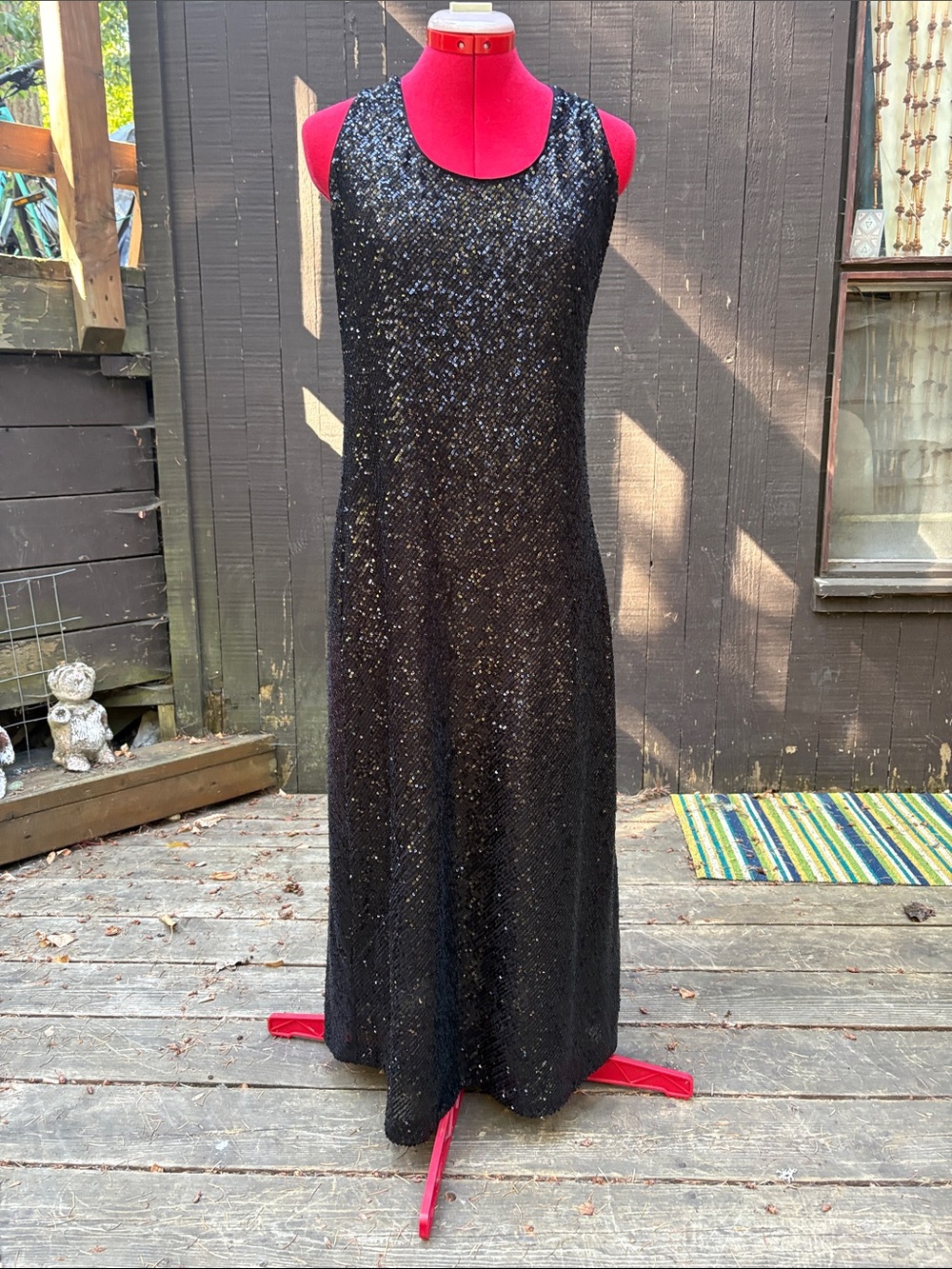 Banana Republic Black Sequin Maxi Dress